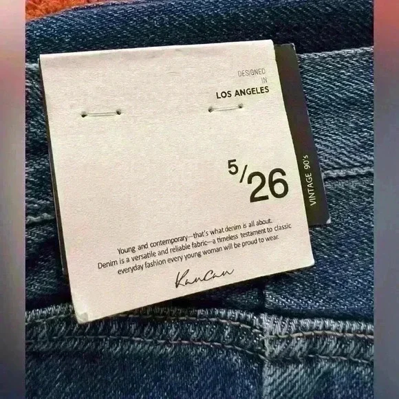 Kancan Medora High Rise 90s Split Hem
Straight Blue Jeans Size 5/26 NWT - Picture 7 of 8